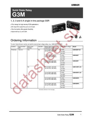 G3M-203P-4 DC12 datasheet  